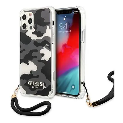 Guess GUHCP12LKSARBK hard silikonové pouzdro iPhone 12 Pro MAX 6.7" black Camo Collection