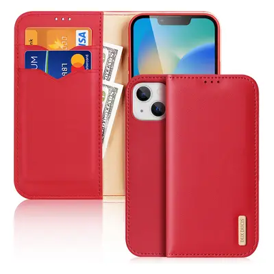 DUX DUCIS Hivo kožené pouzdro na iPhone 14 PLUS 6.7" Red