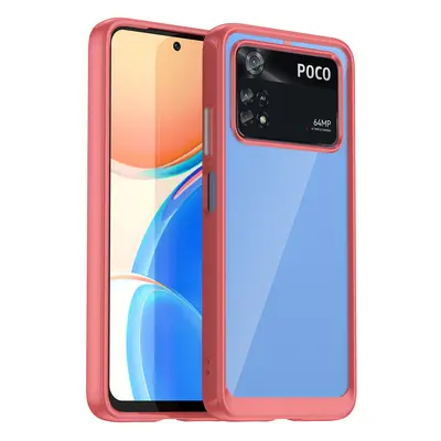 Silikonové pouzdro Space s barevným rámem na Xiaomi Poco M4 PRO 5G / Redmi Note 11s 5G Red