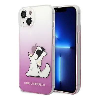 Karl Lagerfeld KLHCP14MCFNRCPI hard silikonové pouzdro iPhone 14 PLUS 6.7" pink Choupette Fun