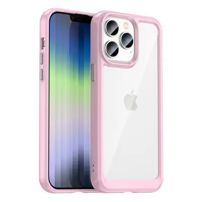 Silikonové pouzdro Space s barevným rámem na iPhone 14 PRO 6.1" Pink