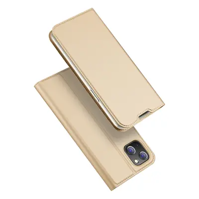 DUX DUCIS Skin knížkové pouzdro na iPhone 14 PLUS 6.7" Gold