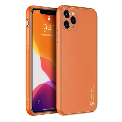 Dux Ducis Yolo pouzdro z Eko kůže na iPhone 11 Pro orange