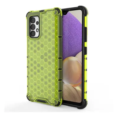 Honeycomb pancéřové pouzdro se silikonovým rámem pro Samsung Galaxy A32 4G green