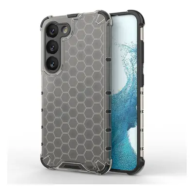 Honeycomb pancéřové pouzdro se silikonovým rámem pro Samsung Galaxy S23 PLUS 5G Black