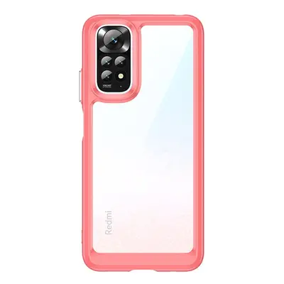 Silikonové pouzdro Space s barevným rámem na Xiaomi Redmi Note 11 / Redmi Note 11S Red