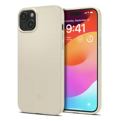 Spigen Thin Fit silikonové pouzdro na iPhone 15 PLUS 6.7" Sand beige