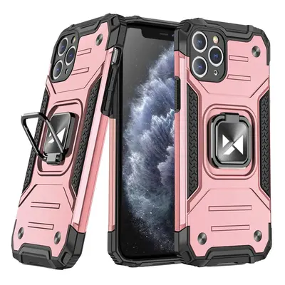 Wozinsky Hybrid pancéřové pouzdro s kroužkem na iPhone 11 Pro pink