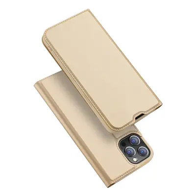 DUX DUCIS Skin knížkové pouzdro na iPhone 13 Pro 6.1" gold