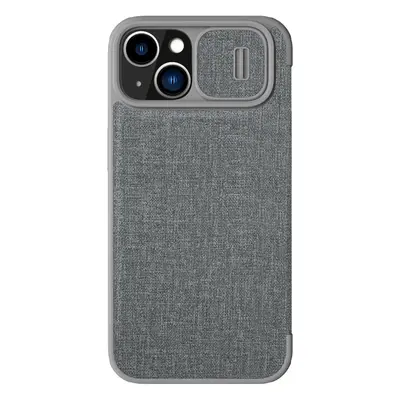 Nillkin Qin Cloth PRO knížkové pouzdro na iPhone 14 6.1" Gray