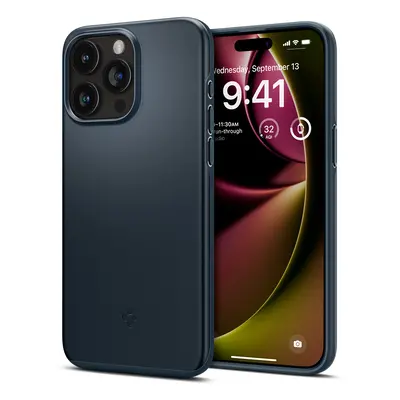 Spigen Thin Fit silikonové pouzdro na iPhone 15 PRO 6.1" Metal slate