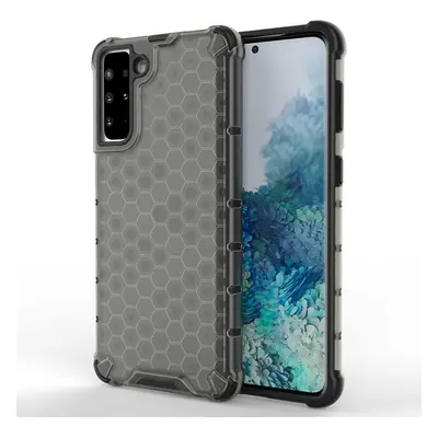 Honeycomb pancéřové pouzdro se silikonovým rámem pro Samsung Galaxy S21 PLUS 5G Black