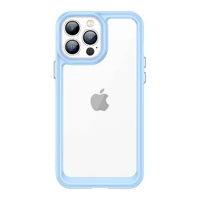 Silikonové pouzdro Space s barevným rámem na iPhone 12 Pro 6.1" Blue