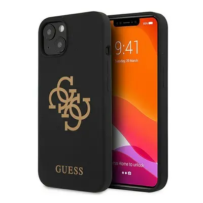 Guess GUHCP13SLS4GGBK hard silikonové pouzdro iPhone 13 Mini 5.4" black Silicone 4G Logo