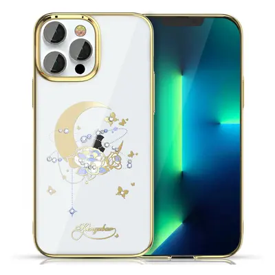 Kingxbar Moon Series pouzdro na iPhone 13 Pro 6.1" flower-gold