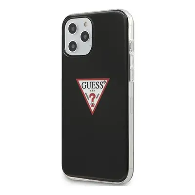 Guess GUHCP12MPCUCTLBK hard silikonové pouzdro iPhone 12 / 12 Pro 6.1" black Triangle Collection