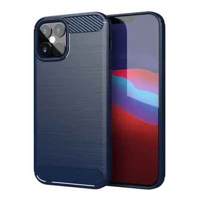 Carbon silikonové pouzdro na iPhone 12 Mini 5.4" blue