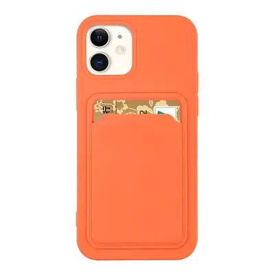 Silikonové pouzdro s kapsou na iPhone 12 Pro MAX 6.7" orange