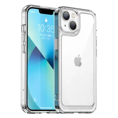 Silikonové pouzdro Space s barevným rámem na iPhone 14 PLUS 6.7" Transparent