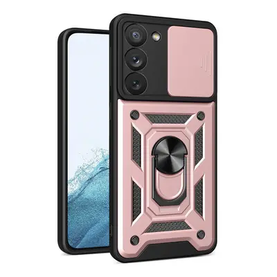 Hybrid Armor Camshield silikonové pouzdro s kovovým kroužkem na Samsung Galaxy A54 5G Pink