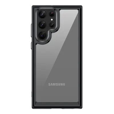 Silikonové pouzdro Space s barevným rámem na Samsung Galaxy S22 ULTRA 5G Black