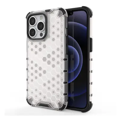 Honeycomb pancéřové pouzdro se silikonovým rámem pro iPhone 13 Pro 6.1" transparent