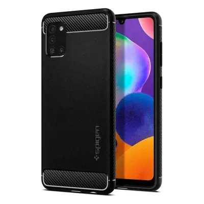 Spigen Rugged Armor silikonové pouzdro na Samsung Galaxy A31 Matte Black