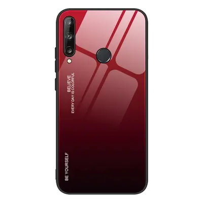 Gradient Glass tvrzené temperované sklo 9H na zadní část na Huawei P40 Lite E black-red