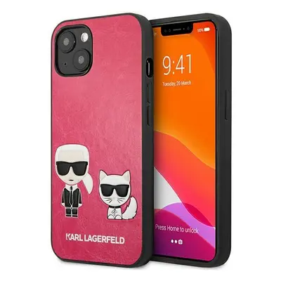 Karl Lagerfeld KLHCP13SPCUSKCP hard silikonové pouzdro iPhone 13 Mini 5.4" fushia Ikonik Karl & 