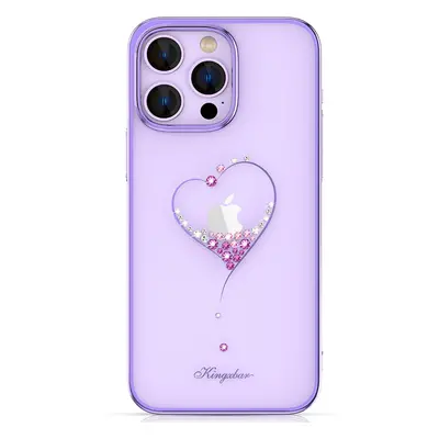 Kingxbar Wish Series silikonové pouzdro s original Swarovski crystals na iPhone 14 PLUS 6.7" Pur