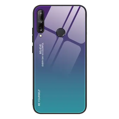 Gradient Glass tvrzené temperované sklo 9H na zadní část na Huawei P40 Lite E green-purple