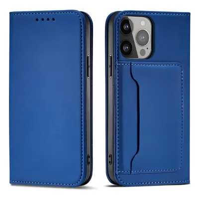 Magnet Card Case elegantní knížkové pouzdro s venkovní kapsou na Samsung Galaxy A23 5G Blue