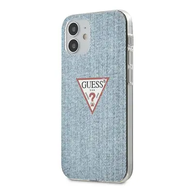 Guess GUHCP12SPCUJULLB hard silikonové pouzdro iPhone 12 Mini 5.4" light blue Jeans Collection /