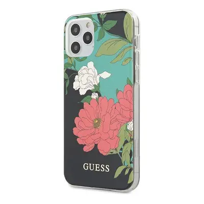 Guess GUHCP12LIMLFL01 hard silikonové pouzdro iPhone 12 Pro MAX 6.7" black N°1 Flower Collection