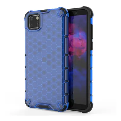 Honeycomb pancéřové pouzdro se silikonovým rámem na Huawei Y5p blue