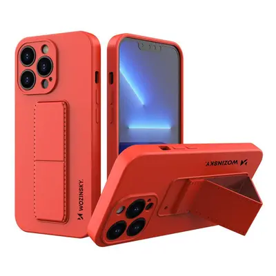 Wozinsky Flexibilní silikonové pouzdro se stojánkem na iPhone 13 Pro MAX 6.7" red