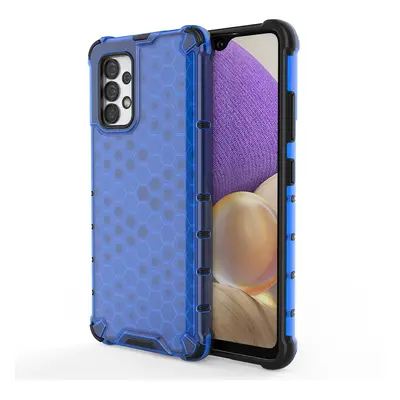 Honeycomb pancéřové pouzdro se silikonovým rámem pro Samsung Galaxy A32 4G blue