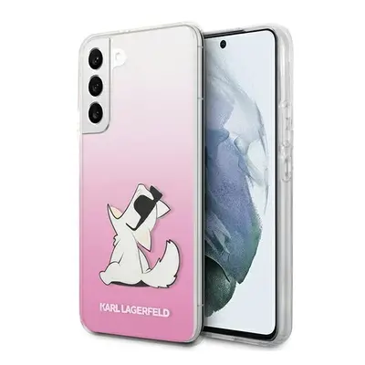 Karl Lagerfeld KLHCS22MCFNRCPI hard silikonové pouzdro Samsung Galaxy S22 PLUS 5G pink Choupette