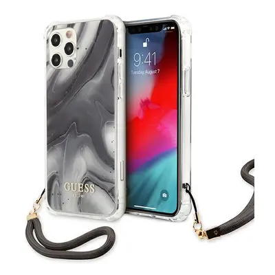 Guess GUHCP12LKSMAGR hard silikonové pouzdro iPhone 12 Pro MAX 6.7" grey Marble Collection