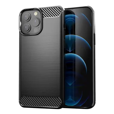 Carbon silikonové pouzdro na iPhone 13 Pro MAX 6.7" black