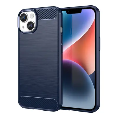 Carbon silikonové pouzdro na iPhone 14 6.1" Blue