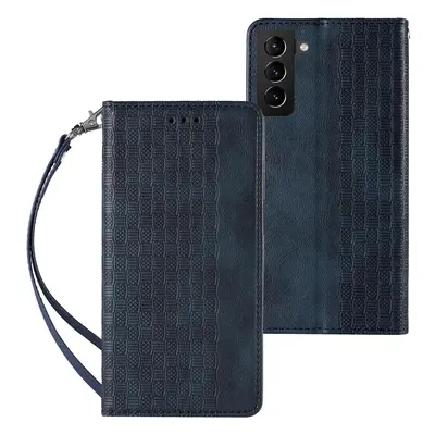 Magnet Case elegantní knížkové pouzdro s poutkem na Samsung Galaxy S22 PLUS 5G Blue