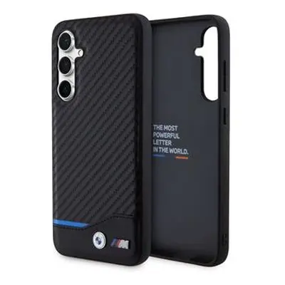 BMW hard silikonový kryt na Samsung Galaxy S23 FE Black Leather Carbon