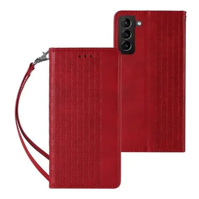 Magnet Case elegantní knížkové pouzdro s poutkem na Samsung Galaxy S23 5G Red