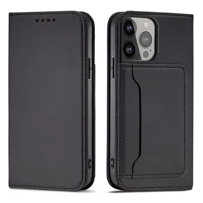 Magnet Card Case elegantní knížkové pouzdro s venkovní kapsou na Samsung Galaxy A23 5G Black