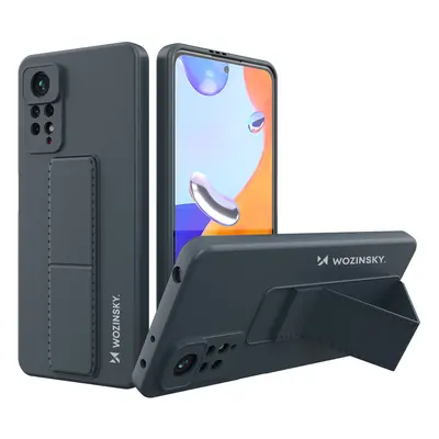 Wozinsky Flexibilní silikonové pouzdro se stojánkem na Xiaomi POCO X4 PRO 5G / Note 11 Pro Navy 