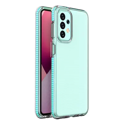 Spring silikonové pouzdro s barevným lemem na Samsung Galaxy A23 5G Light blue