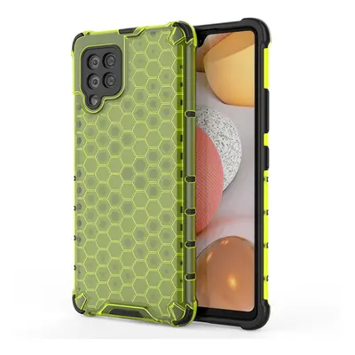 Honeycomb pancéřové pouzdro se silikonovým rámem pro Samsung Galaxy A42 5G green