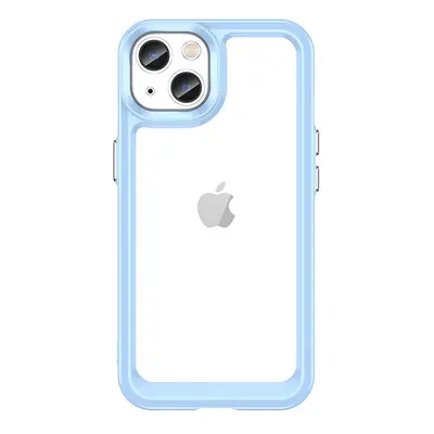 Silikonové pouzdro Space s barevným rámem na iPhone 15 PLUS 6.7" Blue