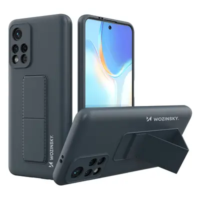 Wozinsky Flexibilné silikónové puzdro so stojanom na Xiaomi Poco M4 PRO 5G Navy blue